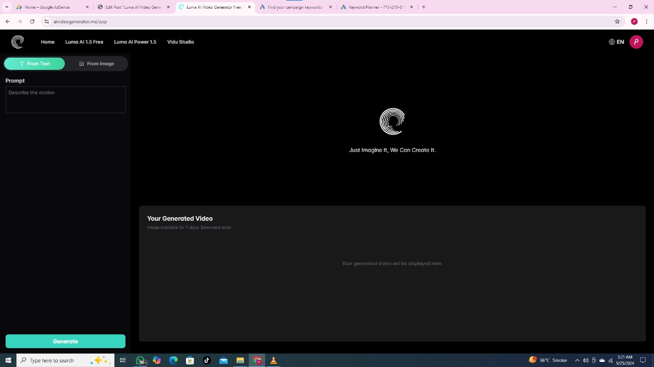 Luma Ai video generator free online 
