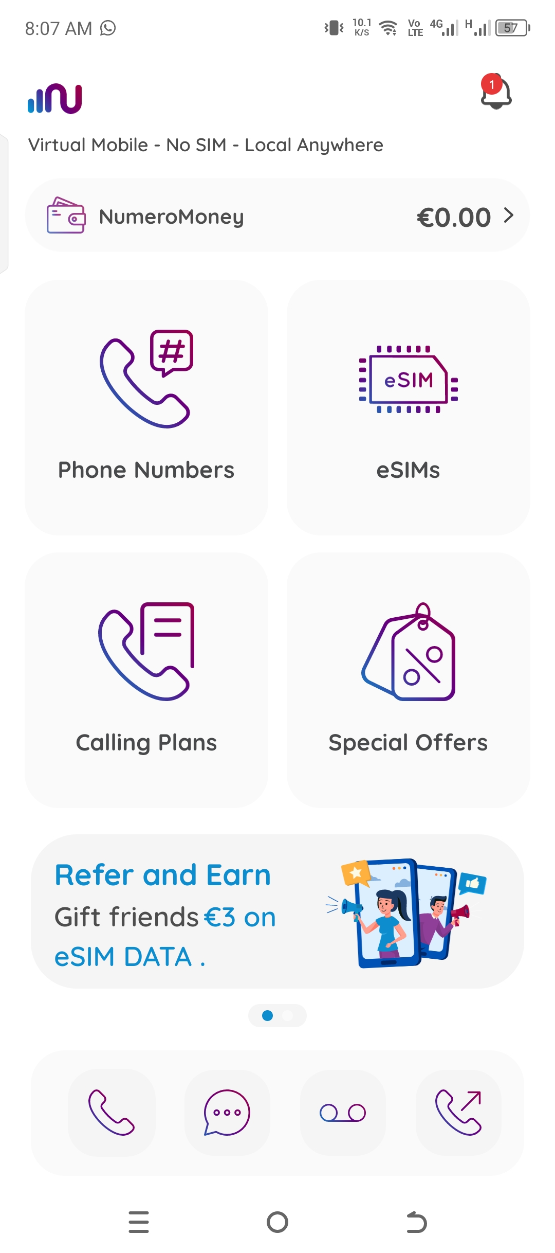 Numero E Sim Virtual number Apk