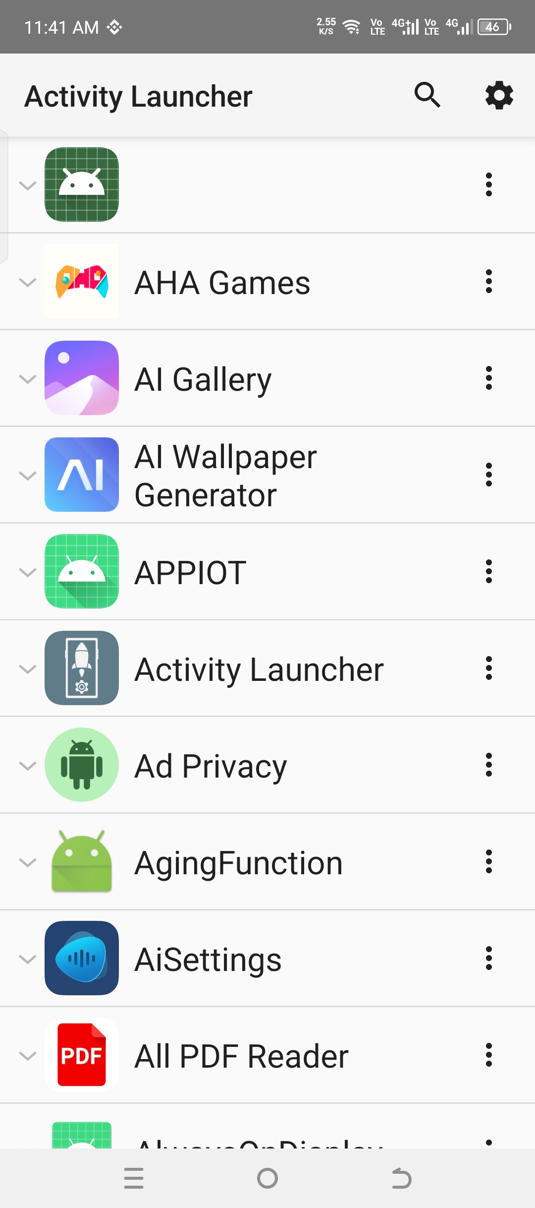 Activity launcher APK for Android