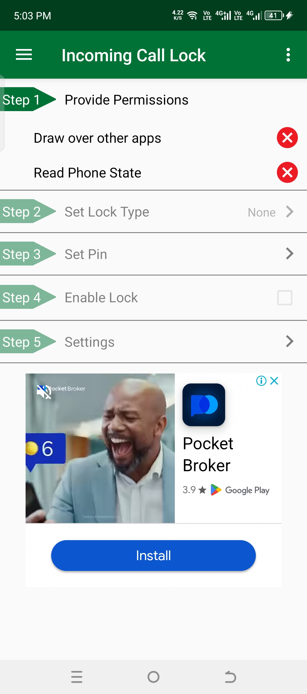 Incoming call lock apk download 