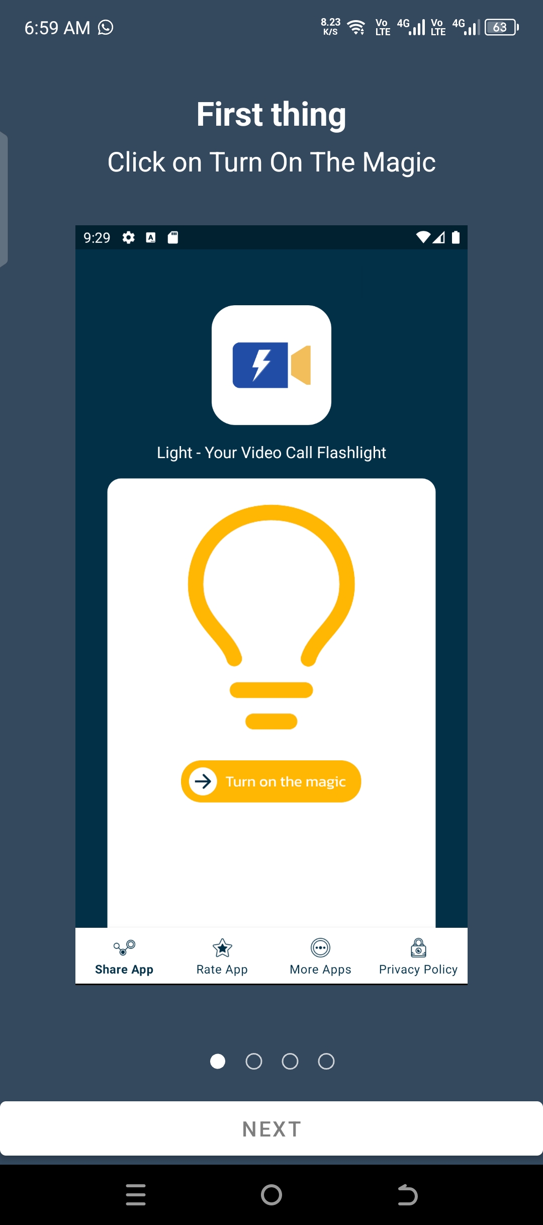 light on screen night light APK